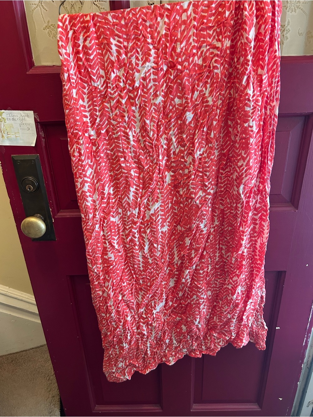 Women's coral Printed scarf - Lightweight Summer Style